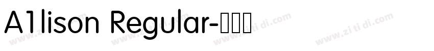 A1lison Regular字体转换 A1lison Regular字体转换